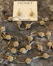 1980s "Monet" Necklace &  Earrings Set.