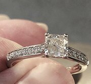 Northern Star Platinum & VVS2 Diamond Ring. K 1/2