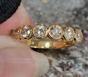 Vintage 18ct Gold, 1ct- 6 Diamond 1/2 Eternity. N.