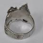 X 12 Biker Silver Ring Outsize Ring