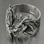 Vintage Mens Silver Japanese Dragon Ring. X 1/2.