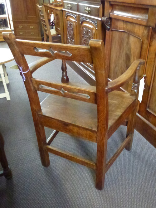 Antique Oak Country House Chair C1870