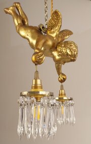 Antique Cherub Cupid Ceiling Light Pendant 