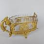 Gilt Bronze Table Centre  Cut Glass
