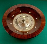 Large Antiqye Rosewood Roulette Wheel