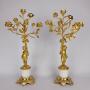 Pair of Gilt Bronze Cherub Candlesticks 