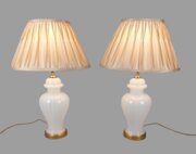 Pair Of Opoline Glass Table Lamps