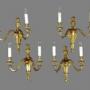 Set of Four Gilt Bronze Wall Lights