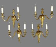 Set Of Four Gilt Bronze Wall Lights