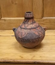 An Elderly Terracotta Water Or Oil Flask