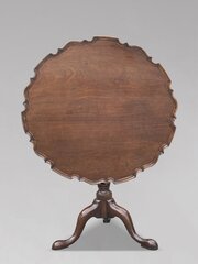 18th C George III Mahogany Pie-Crust Edge Table