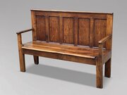 18th C Georgian Oak  Elm Vernacular Settle