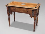 19th C Aesthetic Movement Moorish Inlay Table