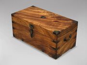 19th C Camphor Wood Fitted Interior Trunk