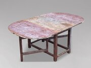 19th C Swedish Painted Drop-Leaf Dining Table