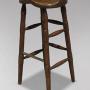 19th C Tall Elm Bar Saddle Seat Stool