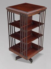 19th C Tall Mahogany Revolving Bookcase