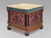 19th C Victorian Rosewood Piano Stool