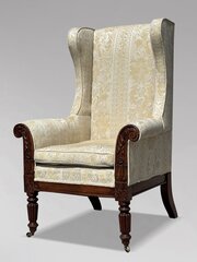 19th C William IV Period Upholstered Armchair