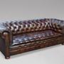 Antique Brown Leather Chesterfield Sofa