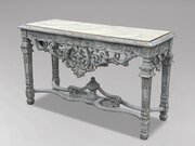 French Louis XIV Style Painted Console Table