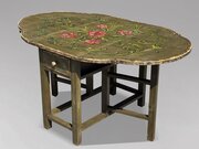 Italian Green Painted Drop-Leaf Dining Table