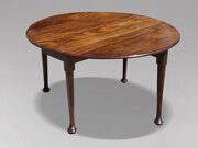 Mid 18th C George II Mahogany Drop-Leaf Table