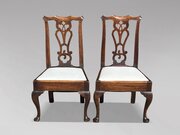 Pair Of 18th C Georgian Oak Side Chairs