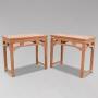 Pair of 19th C Chinese Painted Console Tables