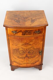 Antique Burr Walnut Bedside Cabinet / Pot Cupboard
