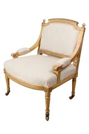 Antique French Gilt Wood Fauteuil Armchair