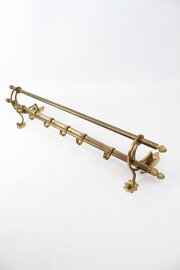 Antique French Railway Brass Coat Rack Hat Stand