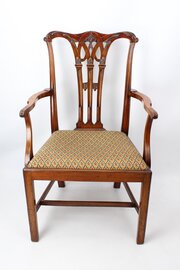 Edwardian Mahogany Chippendale Desk Chair
