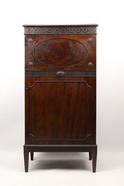 Edwardian Mahogany Pedestal Cabinet Denby & Spinks