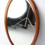 Edwardian Mahogany  Inlaid Oval Mirror  hall mirror