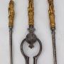 Set of Victorian Steel  Brass Fire Tools  fire tools