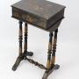 Small Antique French Chinoiserie Sewing Lamp Table