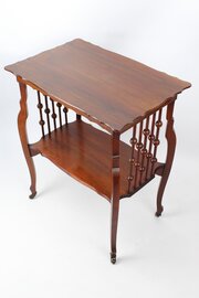 Small Victorian Arts Crafts Walnut Side Lamp Table