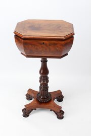Small William IV Mahogany Teapoy Attrib. Gillows