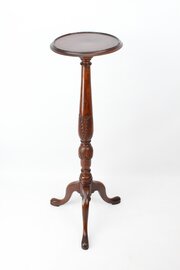 Tall Edwardian Mahogany Torchère Plant Stand