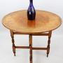 Victorian Burr Walnut Oval Folding Campaign Table  wine tasting table