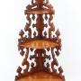 Victorian Carved Walnut Hanging Corner Wall Shelf