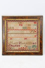 Victorian Needlework Sampler Mary Garbutt Aged 12