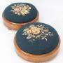 Victorian Tunbridge Ware Needlepoint Foot Stools