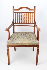 Victorian Walnut Arts Crafts Armchair / Desk Chair