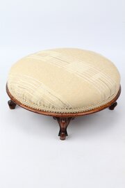Victorian Walnut Circular Foot Stool