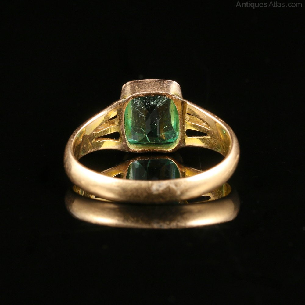 Antiques Atlas Antique Victorian 2.8ct Emerald & Gold Ring