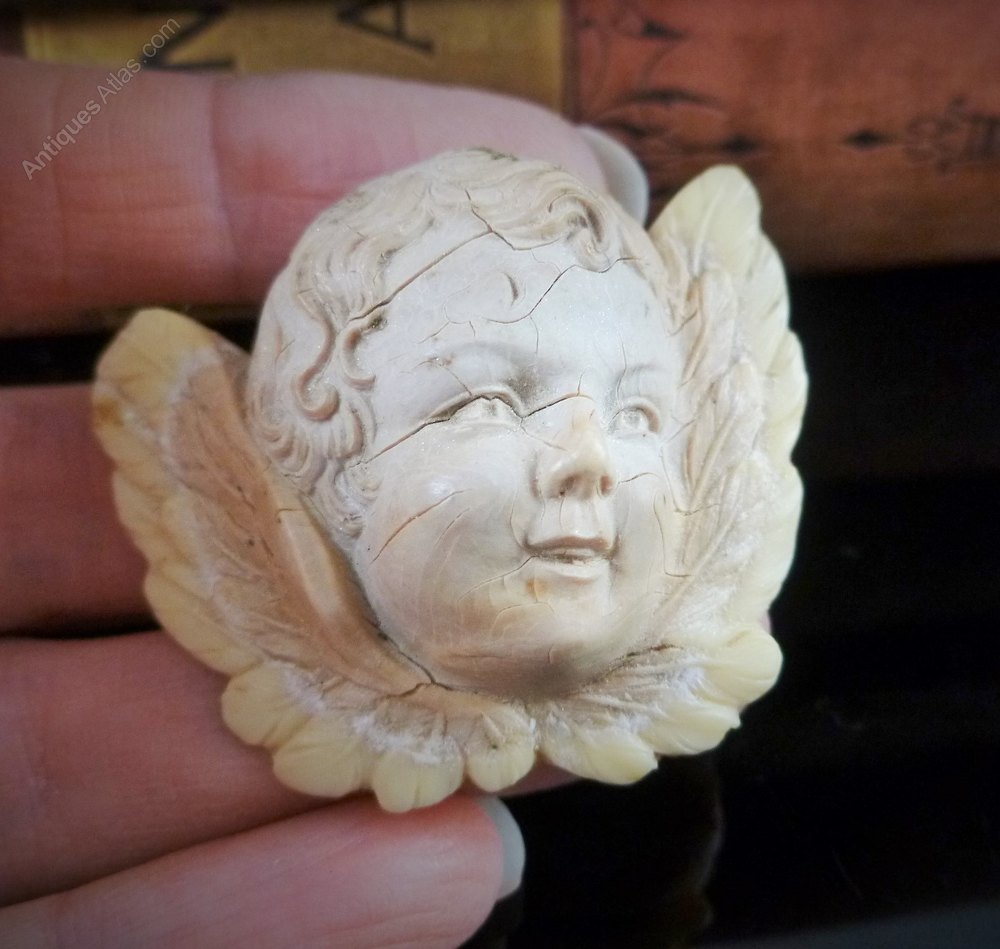 Antiques Atlas Antique Victorian Ivory Cherub Pendant Circa 1860