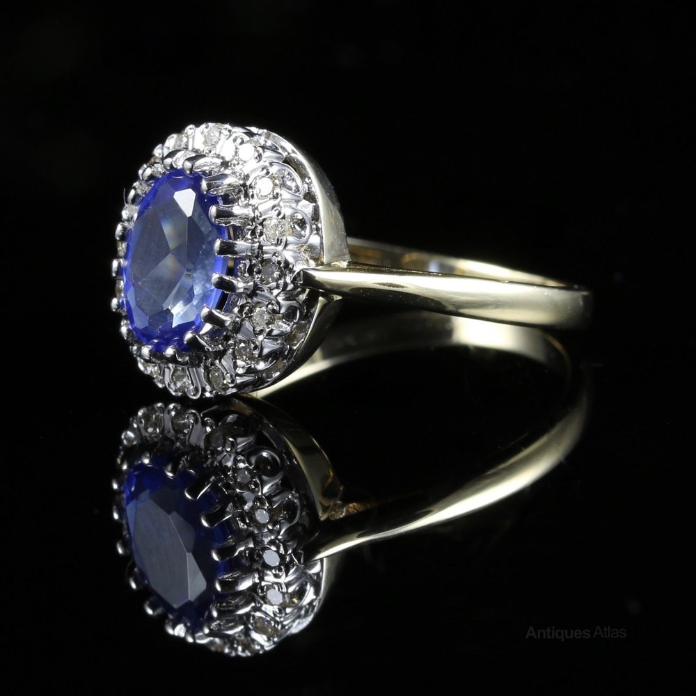 vintage sapphire cluster ring
