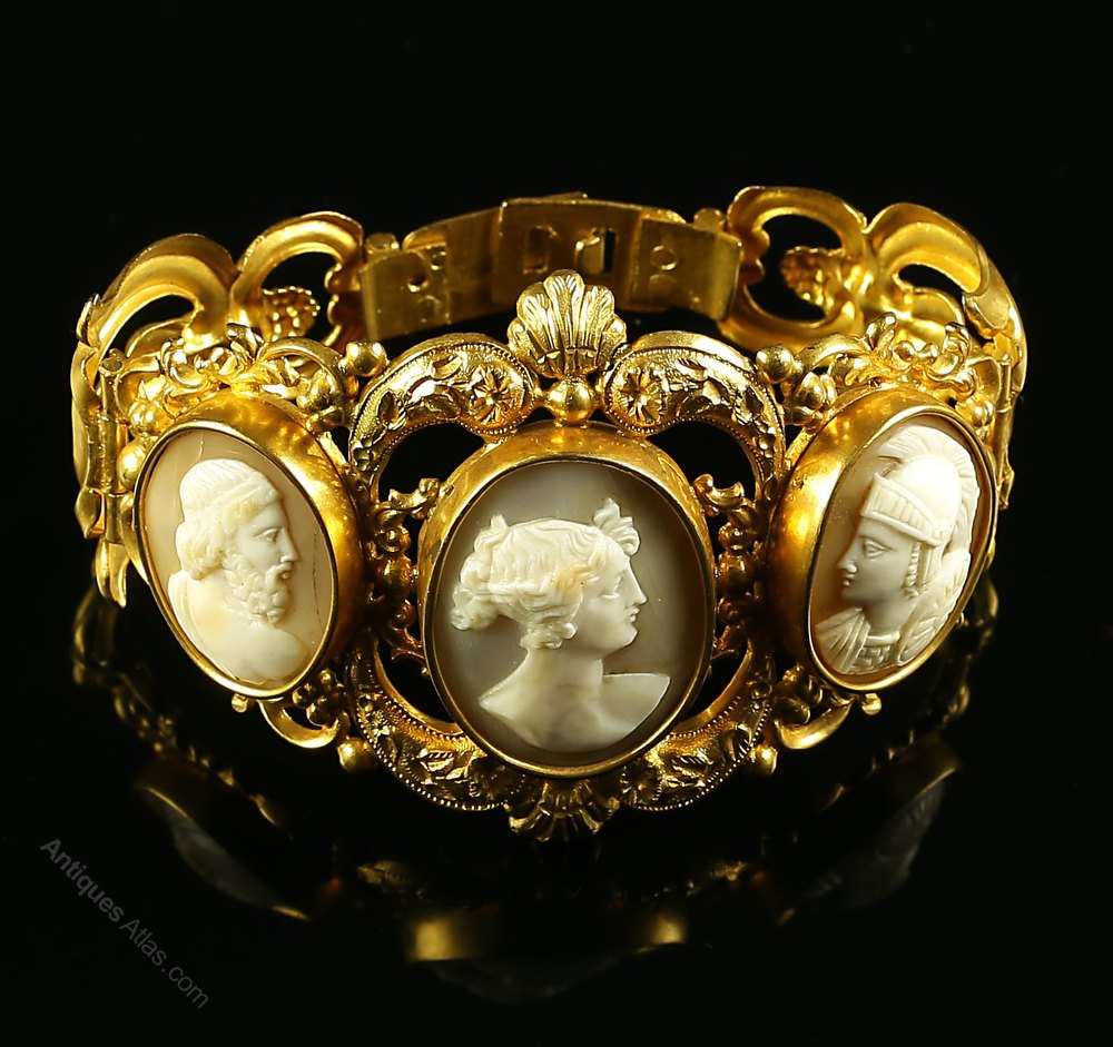 Antiques Atlas Victorian Cameo Bracelet A Trilogy Of Cameos